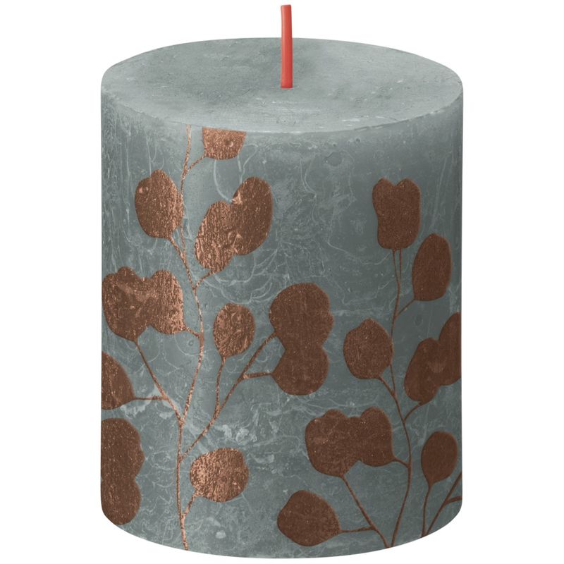 Bolsius Rustic Silhouette Candle 80x68 Green Eucalyptus