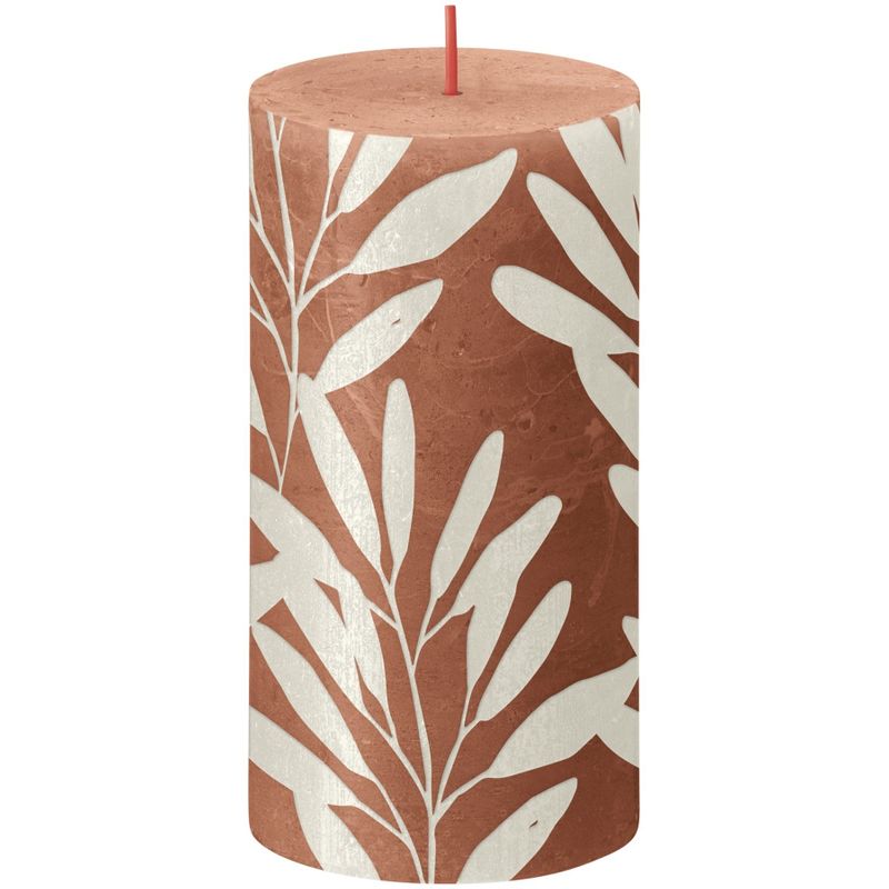 Bolsius Rustic Silhouette Candle 130x68 Rusty Pink Sage