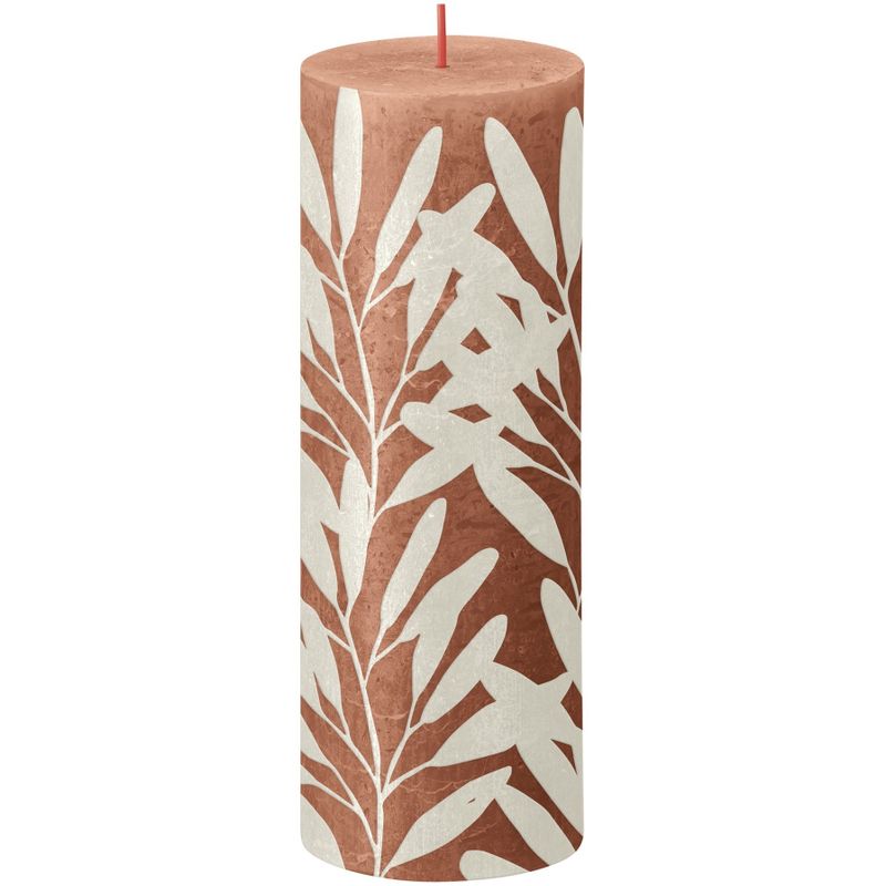 Bolsius Rustic Silhouette Candle 190x68 Rusty Pink Sage