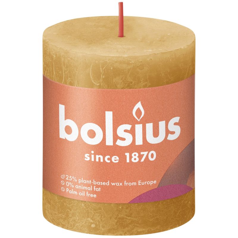 Bolsius Rustic Shine Pillar Candle 80x68 Honeycomb