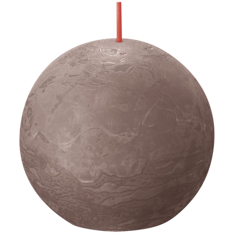 Bolsius Rustic Ball Candle 76mm Rustic Taupe