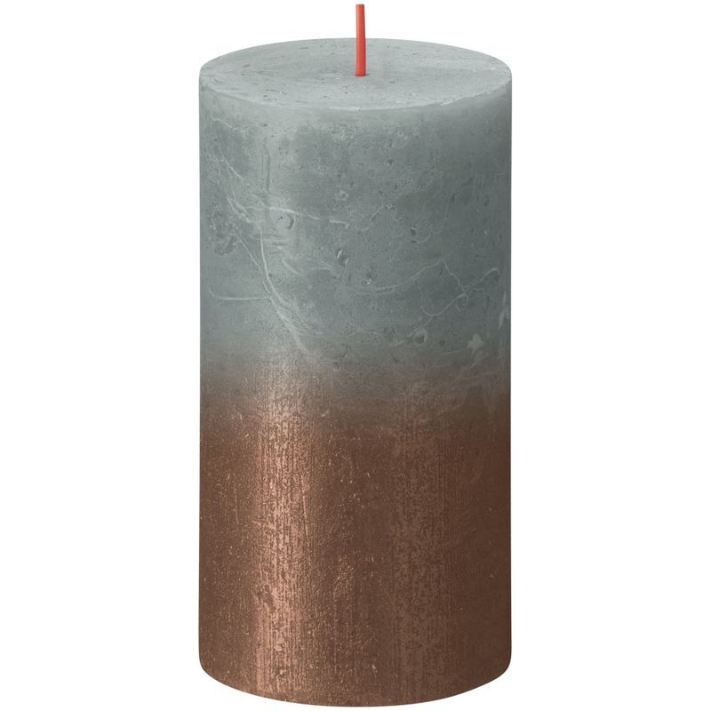 Bolsius Rustic Metallic Candle 130x68 Faded Eucalyptus