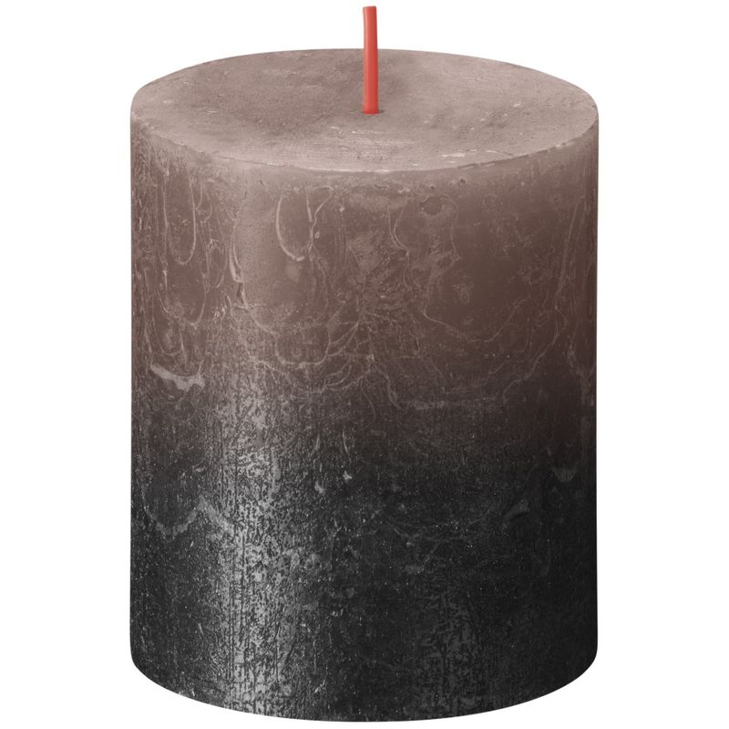 Bolsius Rustic Metallic Candle 130x68 Faded Caramel Anthracite