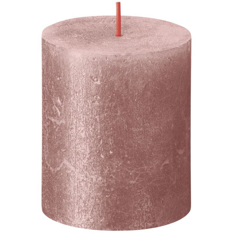 Bolsius Rustic Shimmer Metallic Candle 80x68 Pink