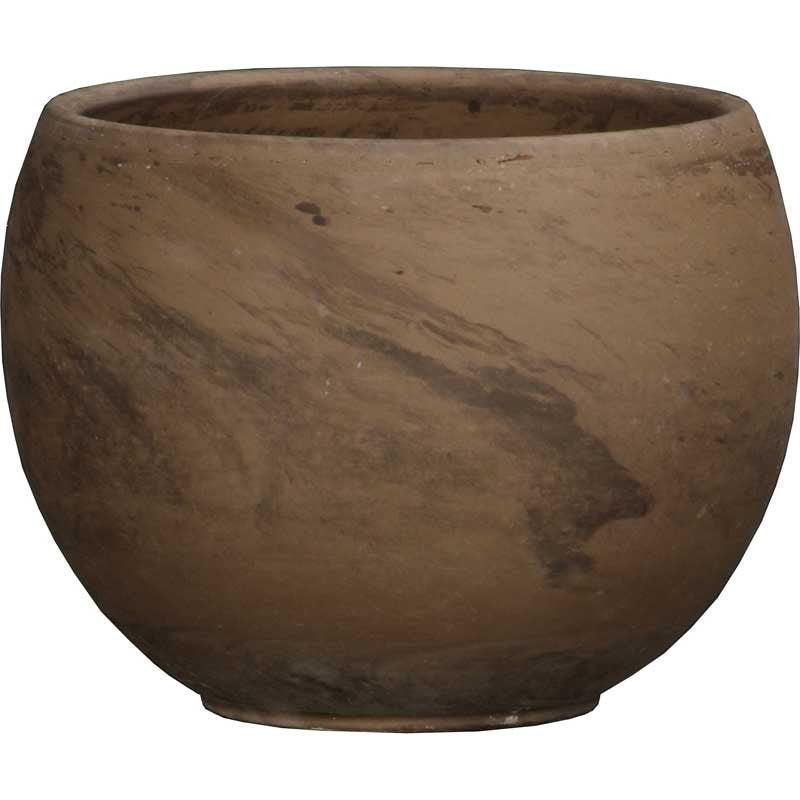 Basalt Terracotta Sphere Pot 37x27.5cm - terracotta sphere planter for indoor and outdoor use