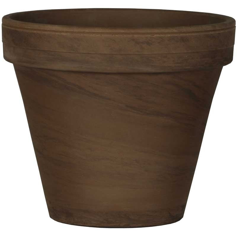 Basalt Terracotta Flower Pot 17.7x15.4cm - terracotta garden pot for indoor and outdoor use