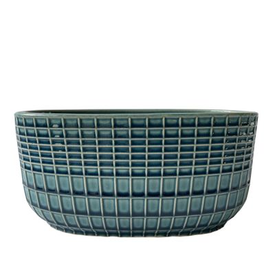 Hortus Braga Pot - Blue/Green - L26.5 x W13 x H13cm