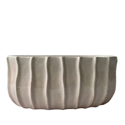 Hortus Porto Pot - Cream/Pink - L29.5x W14x H13cm