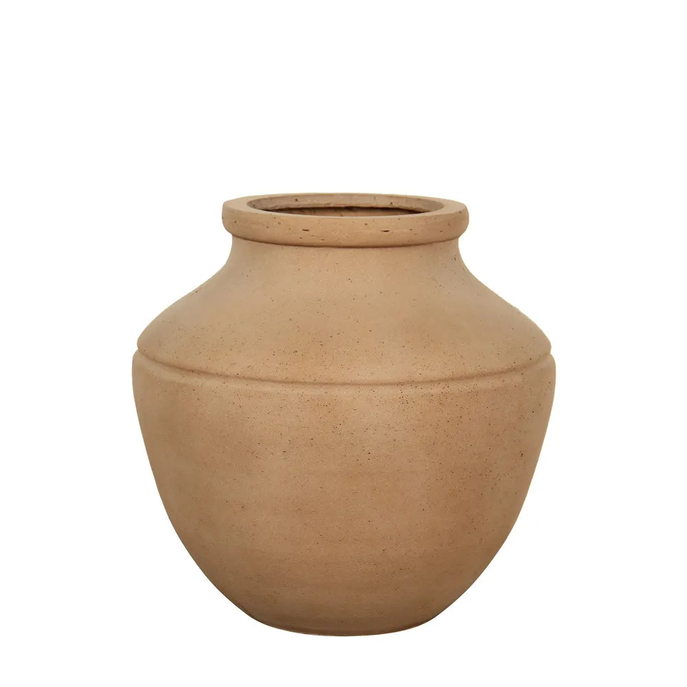 Hortus Classic Sardinia Storage Pot - Small H40x41cm - fibreglass stone-effect storage planter for indoor and outdoor use