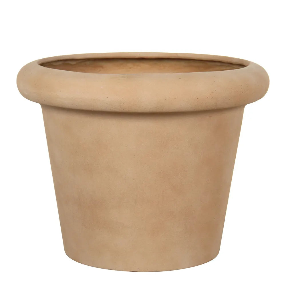Hortus Classic Sardinia Rolltop Pot Large H40x52cm - fibreglass stone-effect roll-top planter for indoor and outdoor use