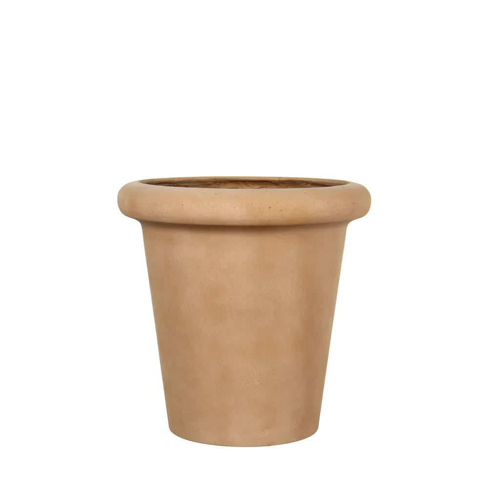 Hortus Classic Sardinia Tall Rolltop Pot - Small 32x32cm - fibreglass stone-effect roll-top planter for indoor and outdoor use