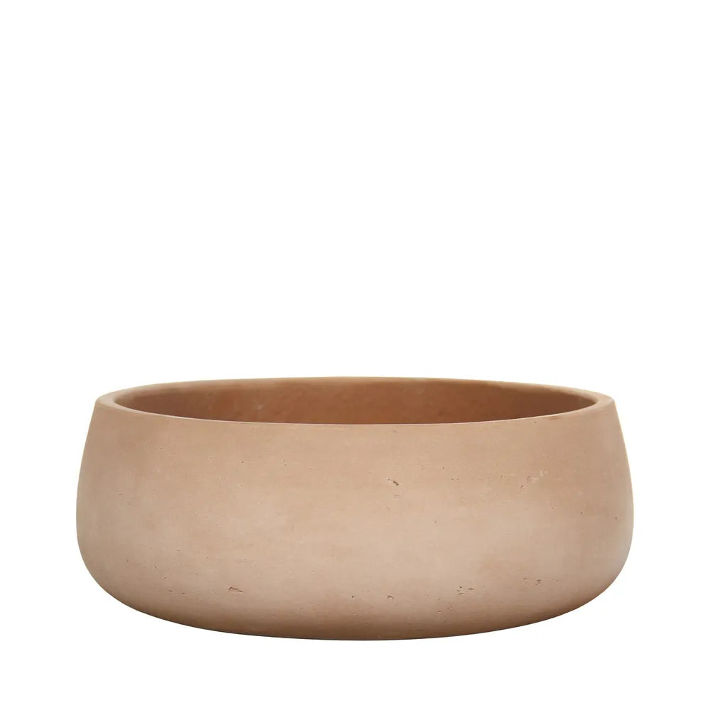 Hortus Classic Corsica Bowl H9x24cm - fibreglass stone-effect bowl planter for indoor and outdoor use