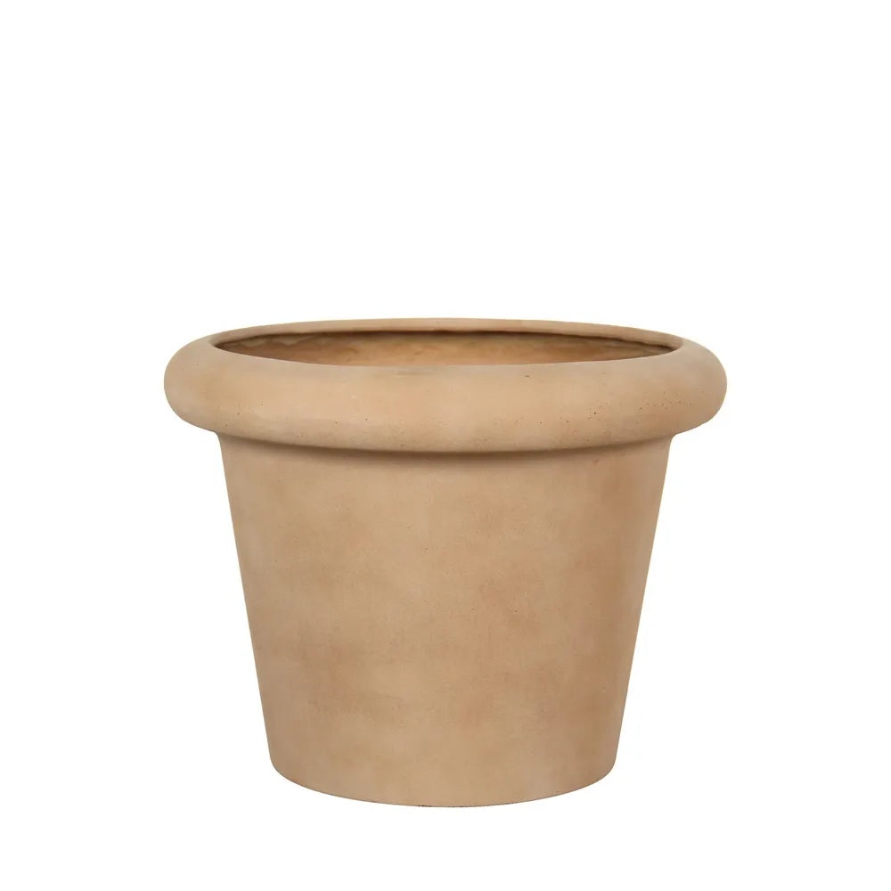 Hortus Classic Sardinia Rolltop Pot Small H25x32cm - fibreglass stone-effect roll-top planter for indoor and outdoor use