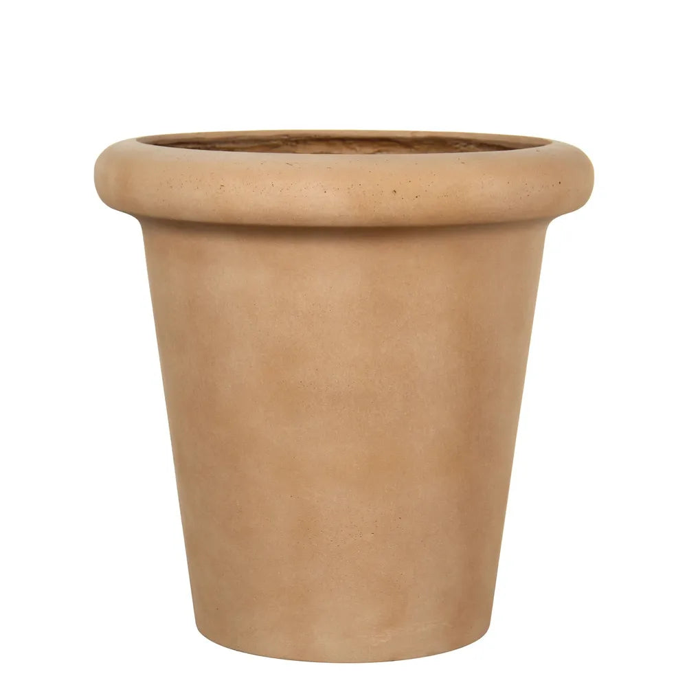 Hortus Classic Sardinia Tall Rolltop Pot - Large H52x52cm - fibreglass stone-effect roll-top planter for indoor and outdoor use