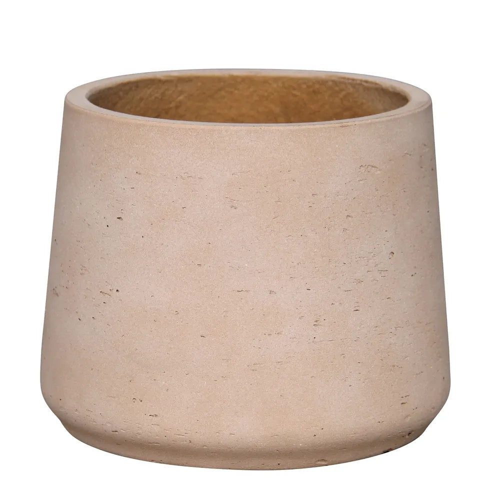 Hortus Classic Corsica Tapered  Planter H37.5x35cm - fibreglass stone-effect tapered planter for indoor and outdoor use