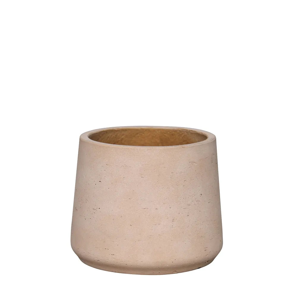 Hortus Classic Corsica Tapered  Planter H14x16.5cm - fibreglass stone-effect tapered planter for indoor and outdoor use