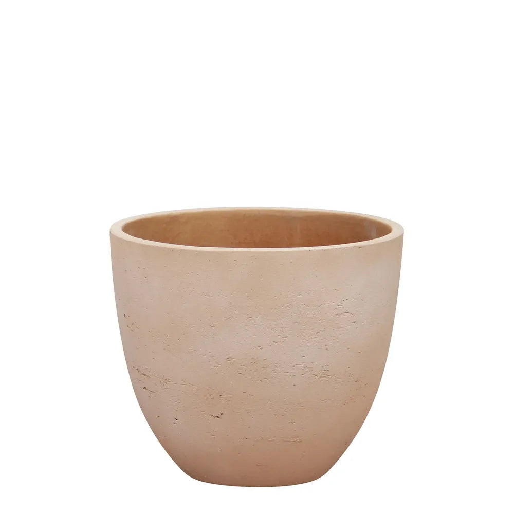 Hortus Classic Corsica Flared Planter H21x25cm - fibreglass stone-effect flared planter for indoor and outdoor use
