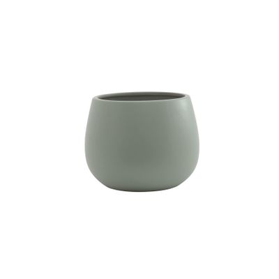 Hortus London Ceramic Pot - Matt Grey - Dia14.5 x H14cm