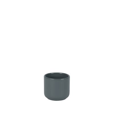 Hortus Havana Ceramic Pot - Glossy Grey - Dia8 x H7cm