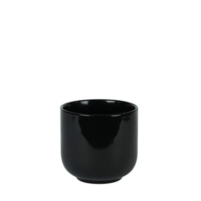 Hortus Havana Ceramic Pot - Glossy Black - Dia14.5 x H14cm