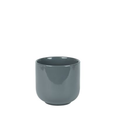 Hortus Havana Ceramic Pot - Glossy Grey - Dia14.5 x H14cm