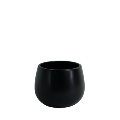 Hortus London Ceramic Pot - Matt Black - Dia12 x H11cm