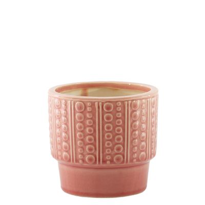 Hortus Warwick Dimple Pot - Pink - Dia12 x H11.5cm