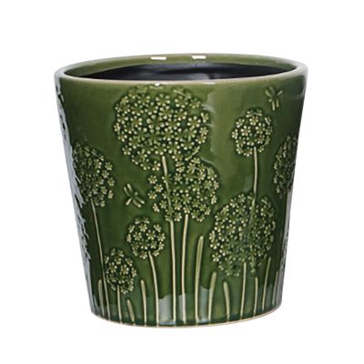Hortus Lithgow Seed Head Pot - Green - Dia20.5 x H19cm