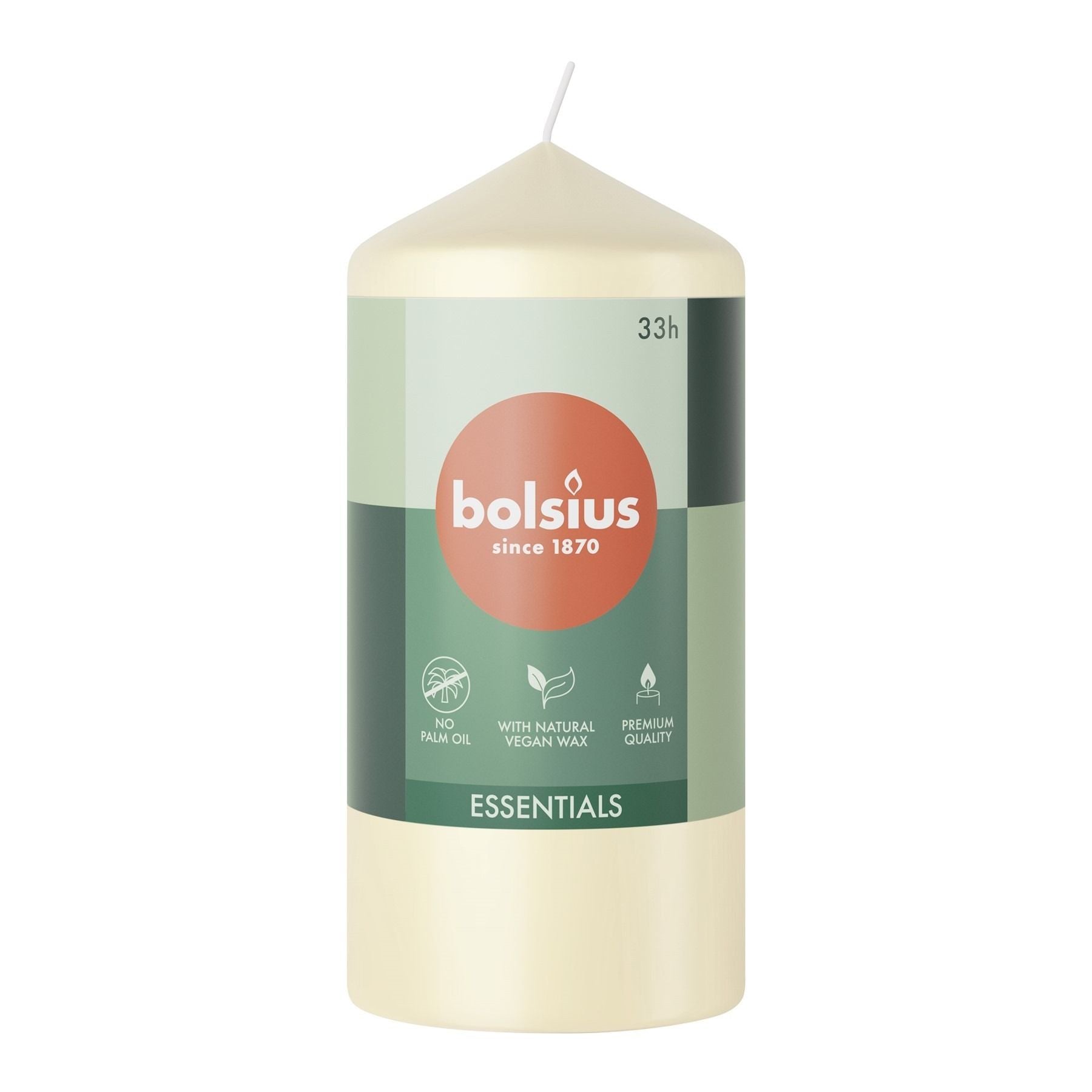 Bolsius Essentials Pillar Candle 120x58mm Soft Pearl