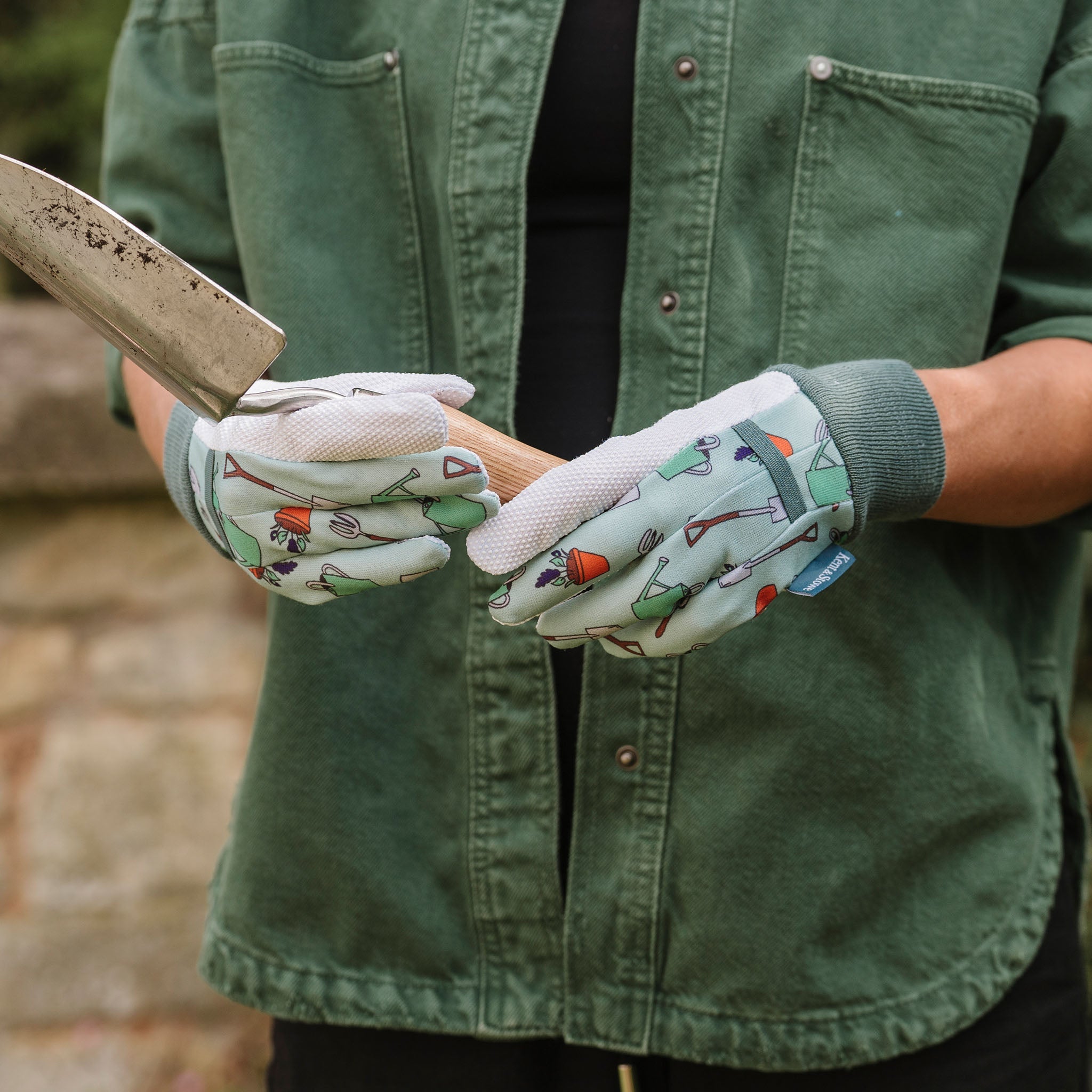 Kent & Stowe Garden Icons Cotton Gloves palm grip