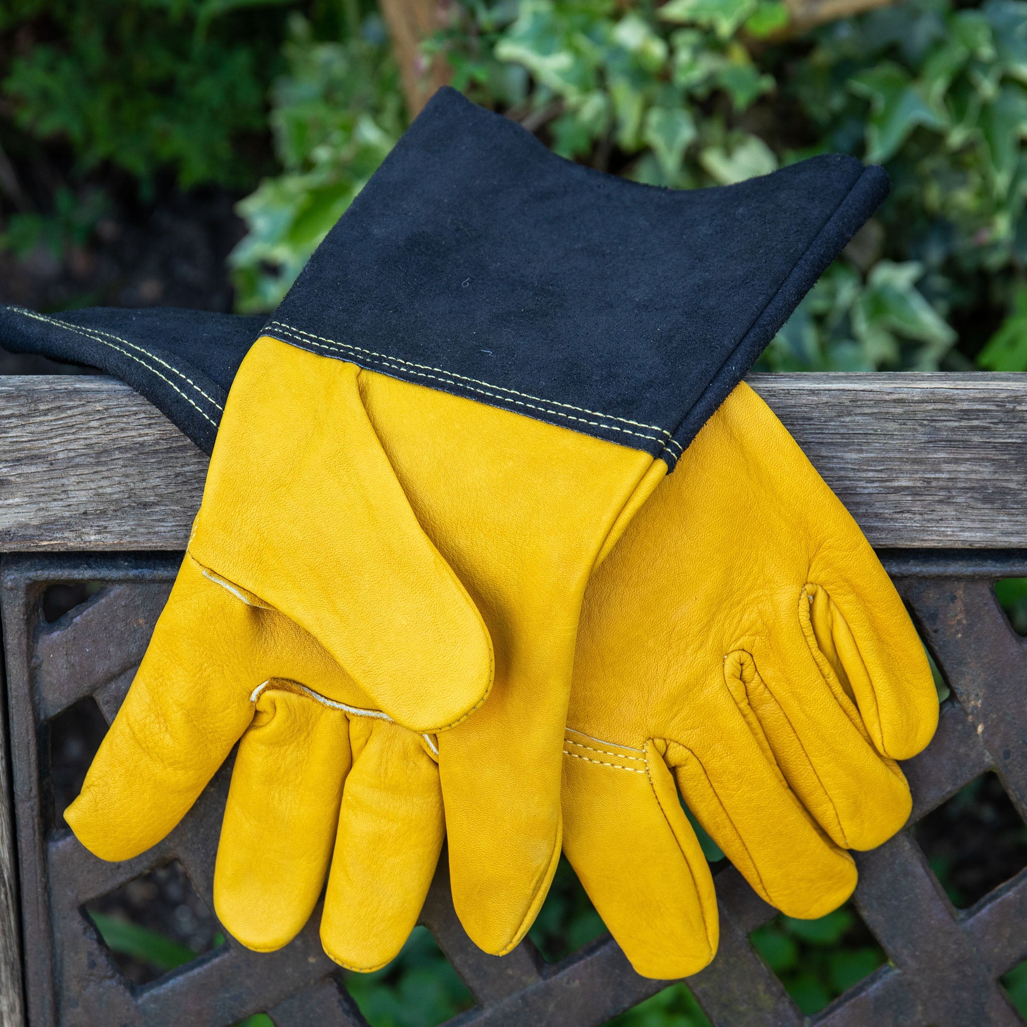 Kent & Stowe Luxury Leather Gauntlet Gloves Men's Large