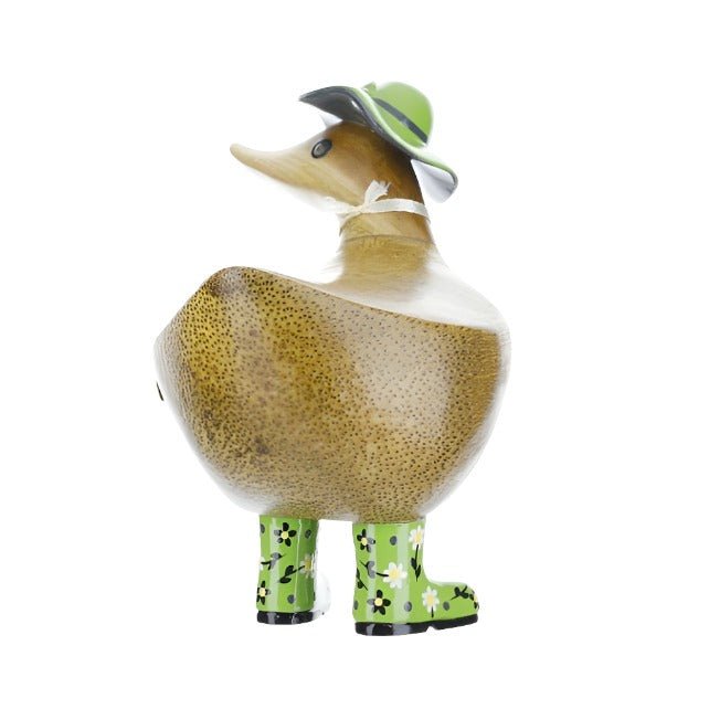 Floral Hat and Boots Ducky Green 3
