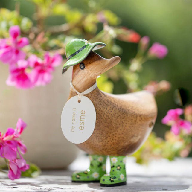 Floral Hat and Boots Ducky Green 2